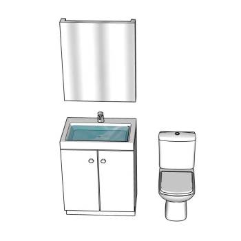 浴室柜马桶浴室SU模型 SU模型下载