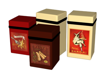 [装饰]铁盒收纳装饰摆件 sketchup组件