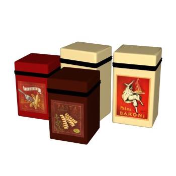 铁盒收纳装饰摆件装饰SU模型 SU模型下载