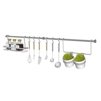 厨具勺子挂架调料瓶等厨房SU模型 - SU模型免费下载_sketchup模型