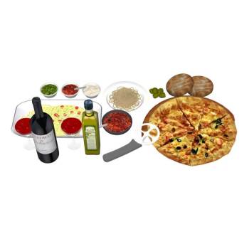 红酒瓶装饰SU模型 SU模型下载