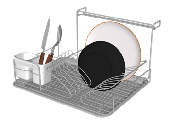 [厨房]沥水架晾碗架 SU模型网