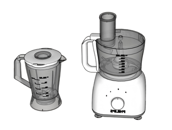 [家电]多功能料理机果汁机 草图大师模型下载