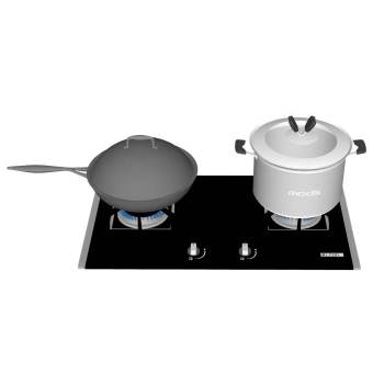 煤气灶带锅头燃气灶厨房SU模型 SU模型下载