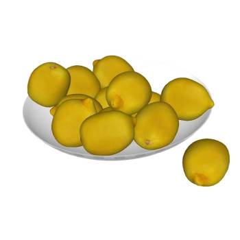 柠檬果盘水果装饰SU模型 SU模型下载