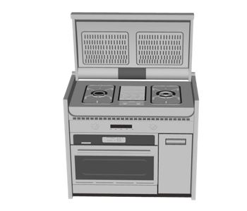 [厨房]现代化厨电集成灶 免费SU模型