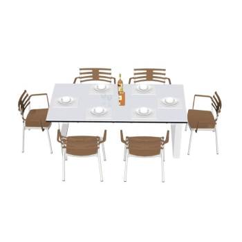 简约餐桌椅桌子SU模型 SU模型下载