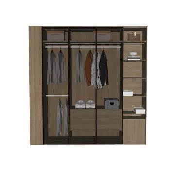 现代衣柜衣物柜子SU模型 SU模型下载