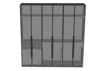 [柜子]钢化玻璃衣柜 草图大师素材库