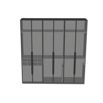 钢化玻璃衣柜柜子SU模型 SU模型下载