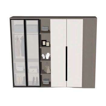 现代衣柜家具柜子SU模型 SU模型下载