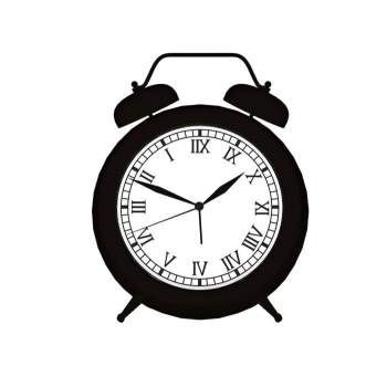 黑色的闹钟时钟装饰SU模型 SU模型下载