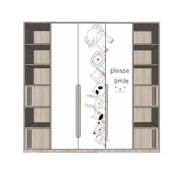 木柜儿童衣柜柜子SU模型 SU模型下载