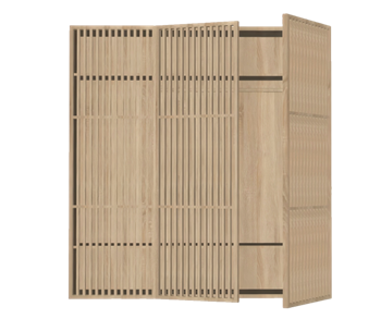 [柜子]日式衣柜木柜 草图大师模型库下载