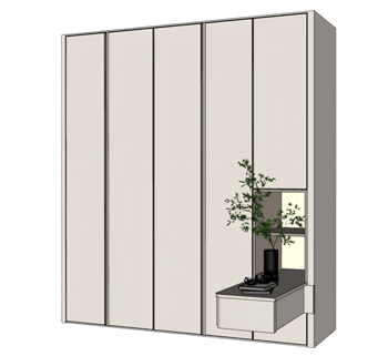 [柜子]现代简单的衣柜 SU模型分享