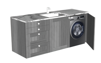 [柜子]阳台洗衣柜 草图大师模型下载