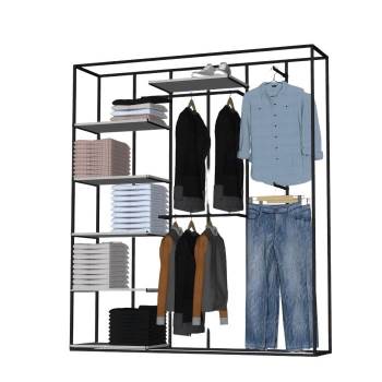 开放式衣柜防尘收纳鞋帽柜牛仔裤衬衫柜子SU模型 SU模型下载