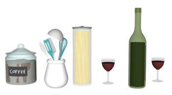 [装饰]厨具酒瓶摆件 SU模型网