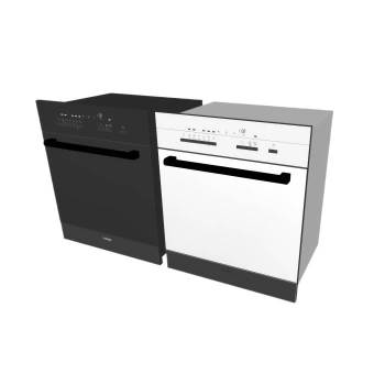 两台黑白洗碗机厨房SU模型 SU模型下载