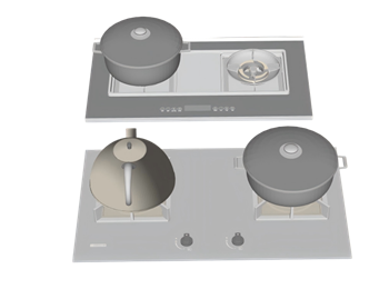[厨房]燃气灶 煤气灶 锅头 SU模型免费库