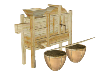 [装饰]农耕农具风谷车 su模型素材免费