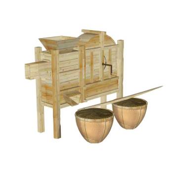 农耕农具风谷车装饰SU模型 SU模型下载