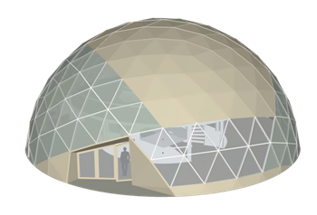 [建筑]玻璃房阳光房办公建筑 SU模型免费素材