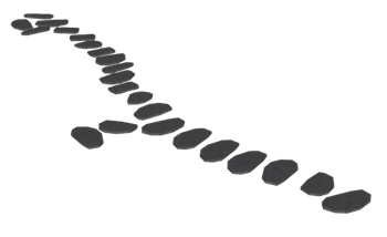 [景观]汀步石块路径步石跳石 SU模型分享