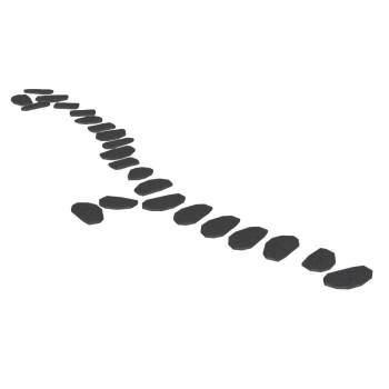 汀步石块路径步石跳石景观SU模型 SU模型下载