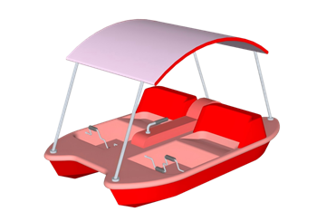 [交通]休闲游乐船只四人脚踏船游船 草图大师SU模型