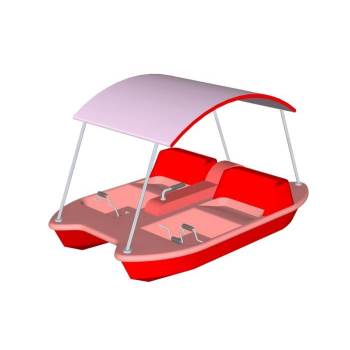 休闲游乐船只四人脚踏船游船交通SU模型 SU模型下载