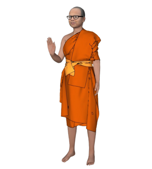 [人物]印度和尚 SU素材库 SketchUp模型截图 3D设计素材预览