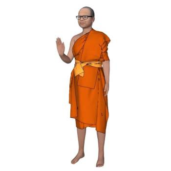 印度和尚人物SU模型 SU模型下载