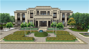 [建筑]欧式售楼部售楼处 SU模型免费库