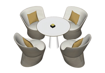 [桌子]中式洽谈桌椅休闲桌椅 草图大师免费模型