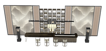 [柜子]新中式前台柜接待台 免费素材 SketchUp模型截图 3D设计素材预览