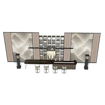 新中式前台柜接待台柜子SU模型 SU模型下载