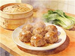 水彩画:比过年先到的是家里的肉圆香