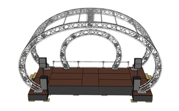 [商业]拱形桁架舞台 sketchup官网