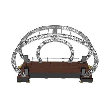 拱形桁架舞台商业SU模型 SU模型下载