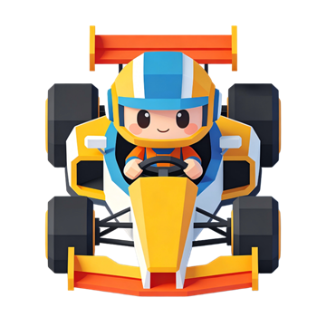 矢量图:卡通跑跑卡丁车C4D元素