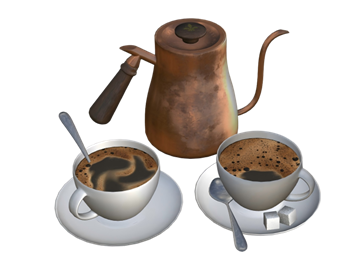 [装饰]咖啡杯茶壶糖块 免费SU模型