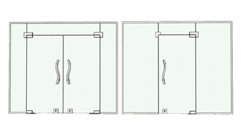 [门窗]玻璃门拉手门把手 SU模型资源