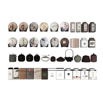 茶具装饰SU模型 SU模型下载