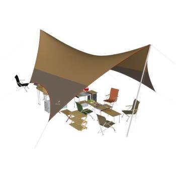 张拉膜天幕露营桌椅桌子SU模型 SU模型下载