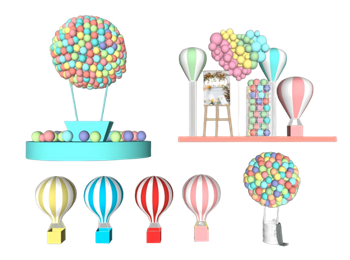 [装饰]热气球网红美陈 skp素材百度云下载
