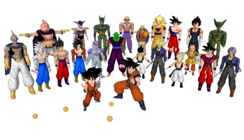 [人物]七龙珠孙悟空角色集合 草图大师免费模型