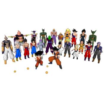 七龙珠孙悟空角色集合人物SU模型 - SU模型免费下载_sketchup模型