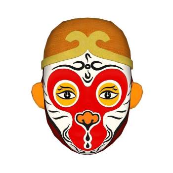 孙悟空面具脸谱装饰SU模型 SU模型下载