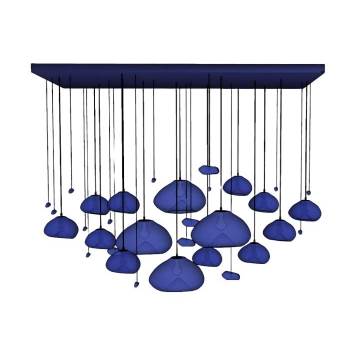 云朵水母造型吊灯灯具SU模型 SU模型下载